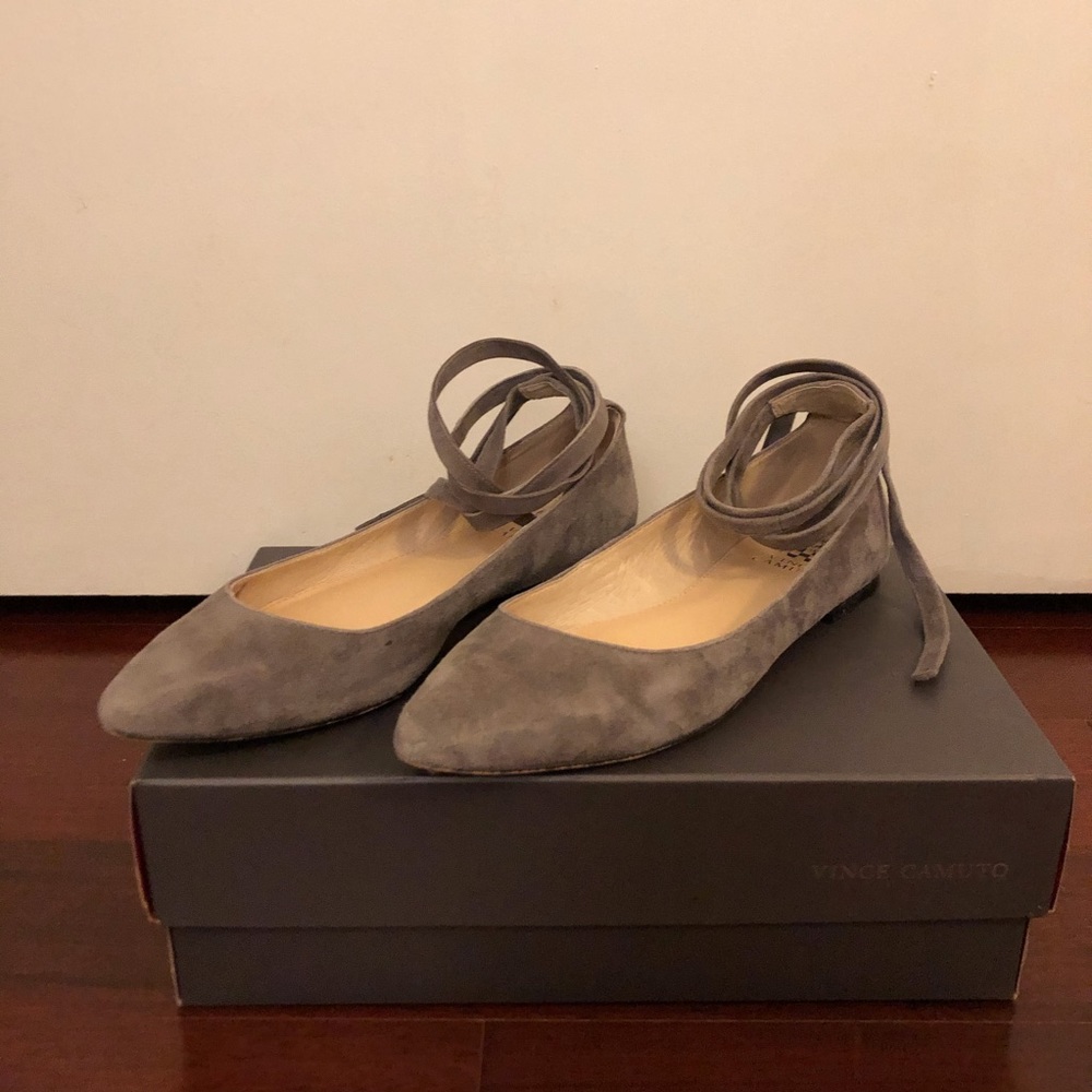 Vince Camuto Grey Suede Flats